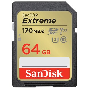 SDXC Extreme 64GB UHS-I Class 10 U3 V30 170MB/s