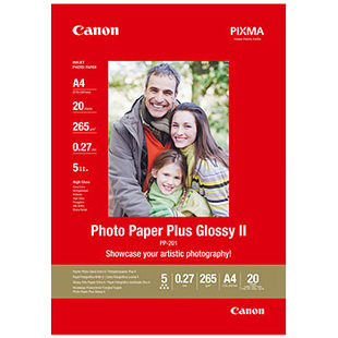 A4 Photo Paper Plus Glossy II, PP-201, 20 ark, 265g/m2  