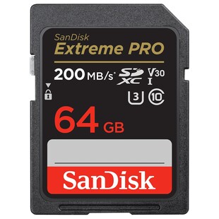 SDXC Extreme Pro UHS-I V30 64GB Class 10 200MB/s