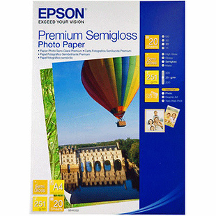 A4 Premium Semigloss Photo Paper, 20 ark, 251g/m2