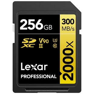 SDXC Professional 2000X 256GB UHS-II V90, 300MB/s
