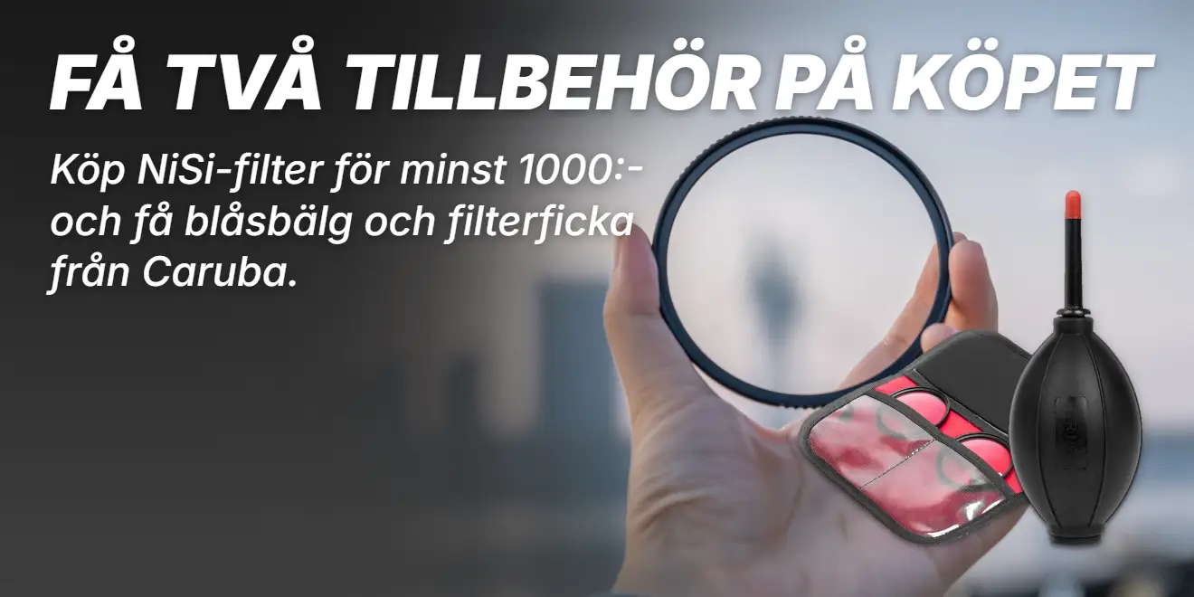 Filterficka och blåsbälg på köpet till dina Nisi-filter!