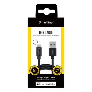 USB-A till Lightning Svart - 1m
