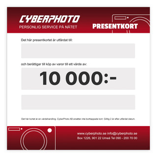 Presentkort 10 000kr