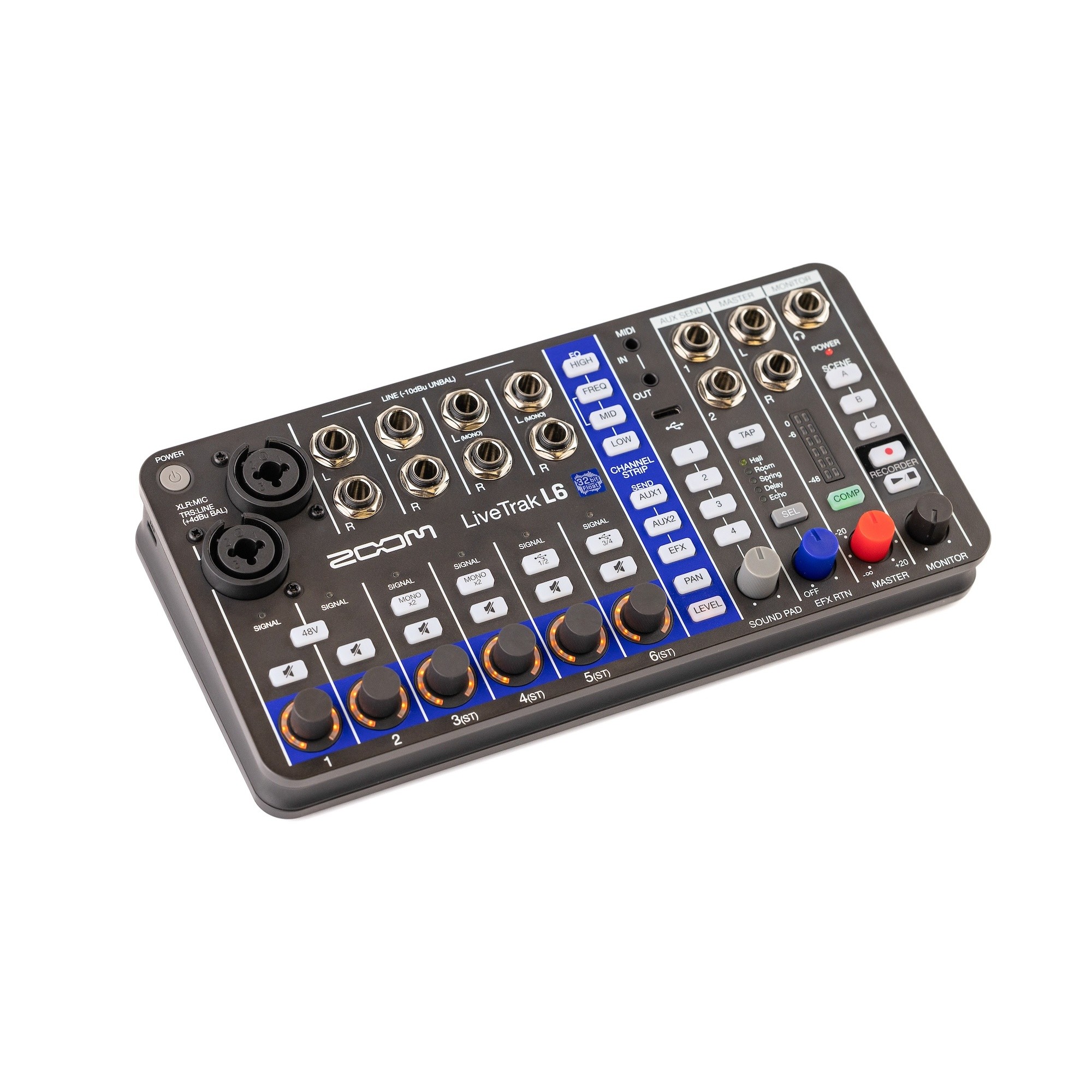 LiveTrak L6, 10-kanals digital ljudmixer och inspelare