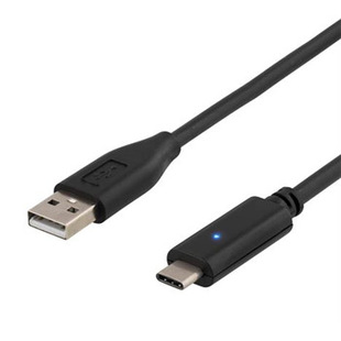 USB 2.0 kabel, Typ C - Typ A ha, 1m, svart 