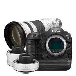 EOS R3 kamerahus + RF 400mm f/2.8 L IS USM + RF Extender 1,4x & 2x