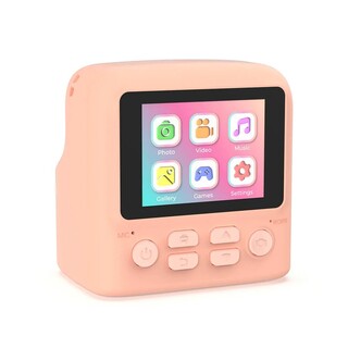 Pixiprint, direktbildskamera med inbyggda tv-spel - Rosa 