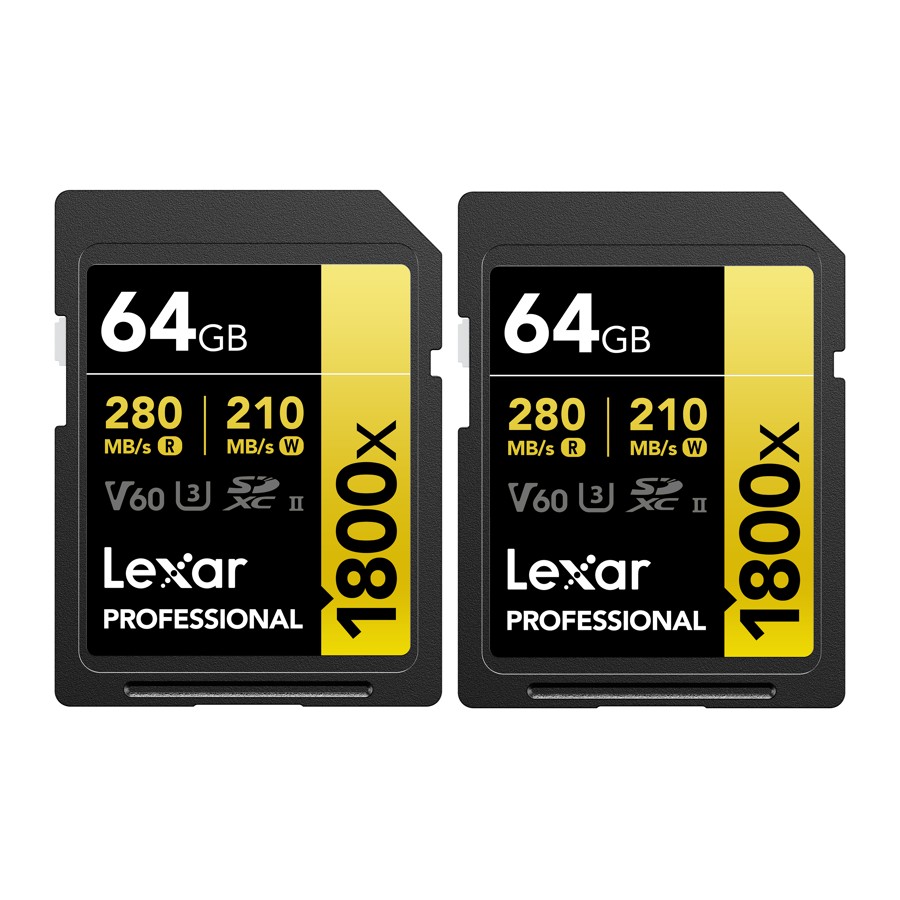 SDXC Professional 1800X 64GB UHS-II V60, 280MB/s - 2-pack