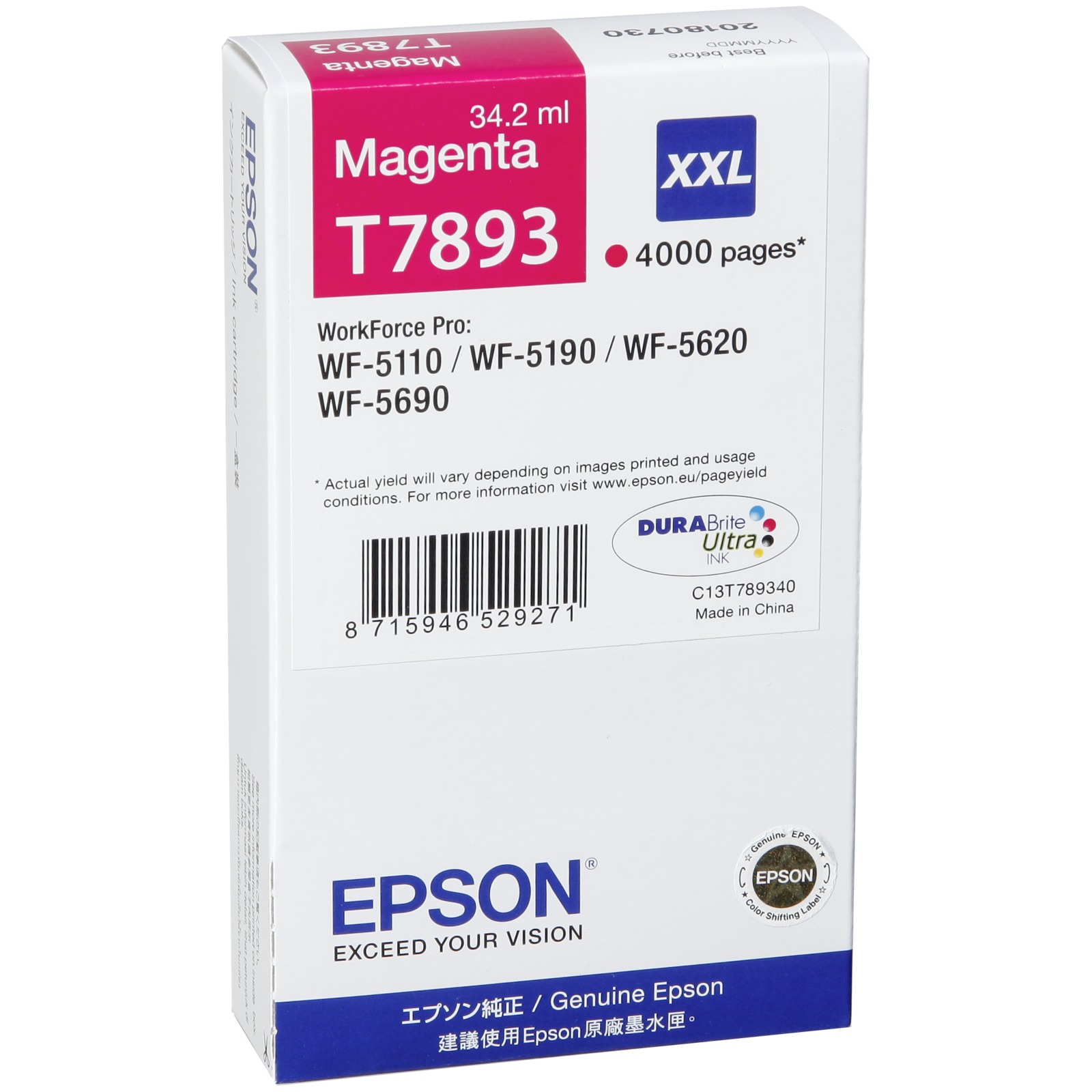 DURABrite Ultra Ink XXL ink cartridge magenta T7893