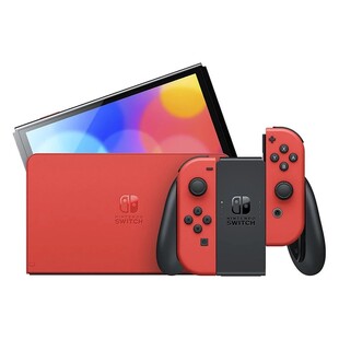 Switch OLED - Mario Röd