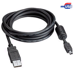 USB-Kabel för Panasonic Lumix FZ200, LX7 m fl. 