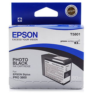 T5801 Photo Black 80ml till Pro 3800, Pro 3880  