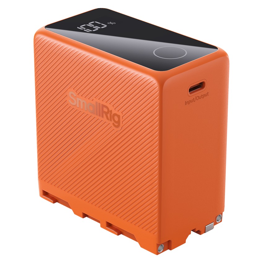 4576 NP-F970 batteri med USB-C & USB-A kontakt - orange