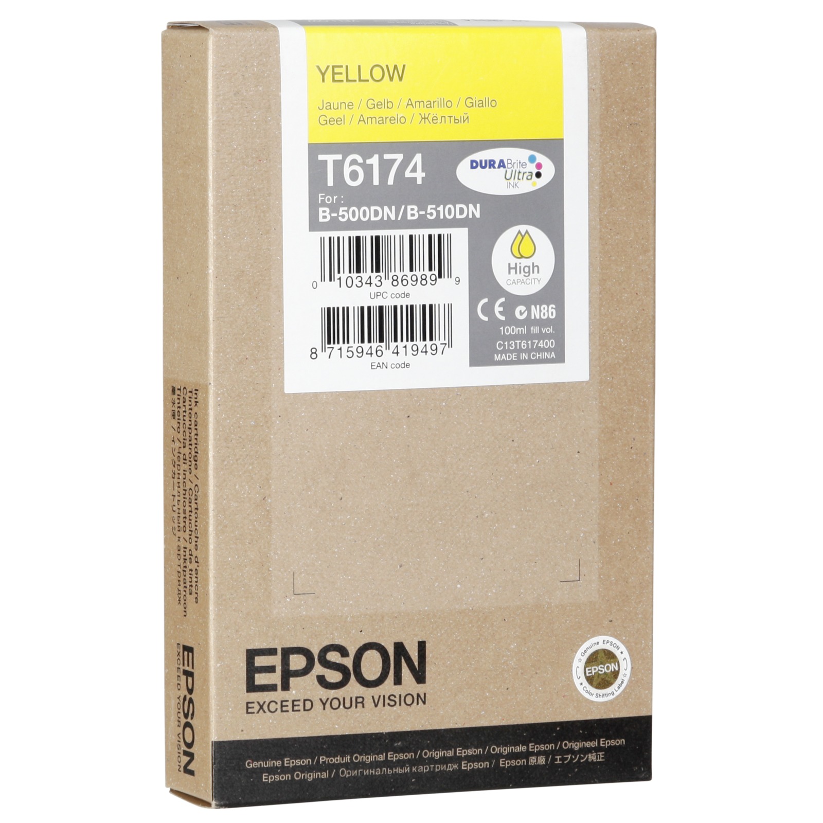 Epson Yellow T617 High Cap. 100 ml T6174