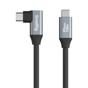 4790, USB-C-kabel rak till L-vinklad, 20 Gbit/s & 100 W - 35 cm