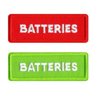Patches singles Batteries, organiseringsmärken - 4st