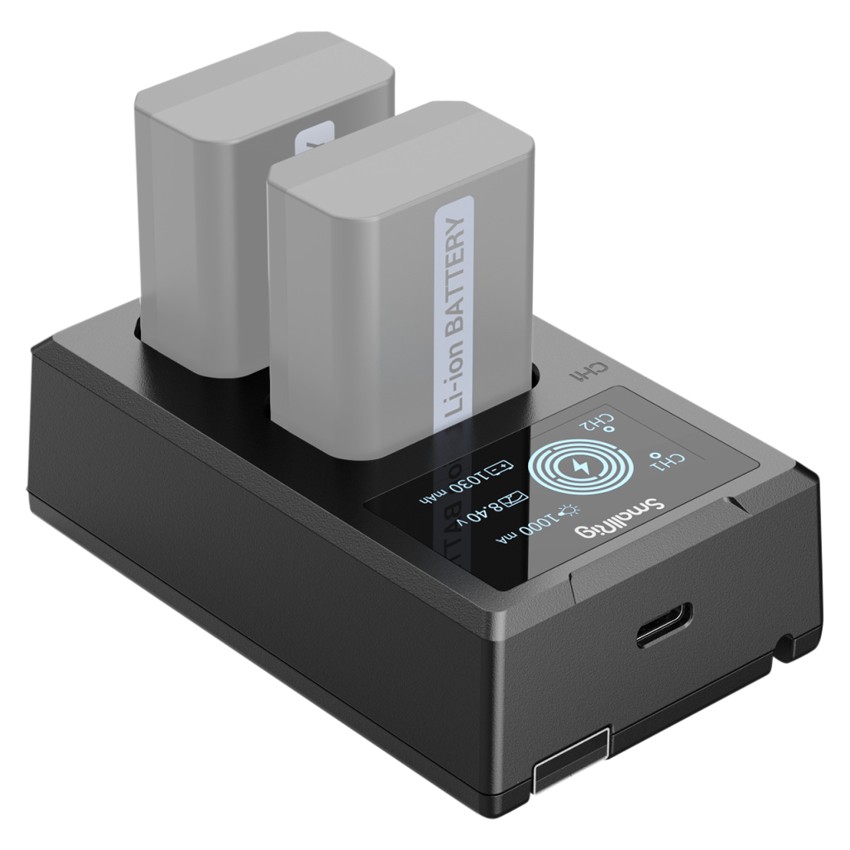 Smallrig 4081 dubbelladdare för NP-FW50 batteri