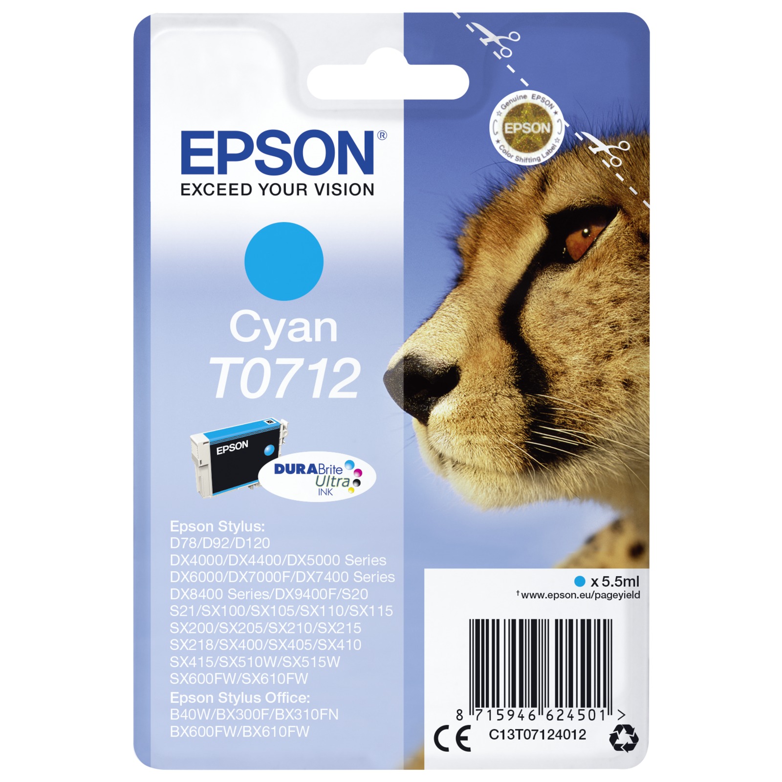 Epson Cyan DURABrite T0712
