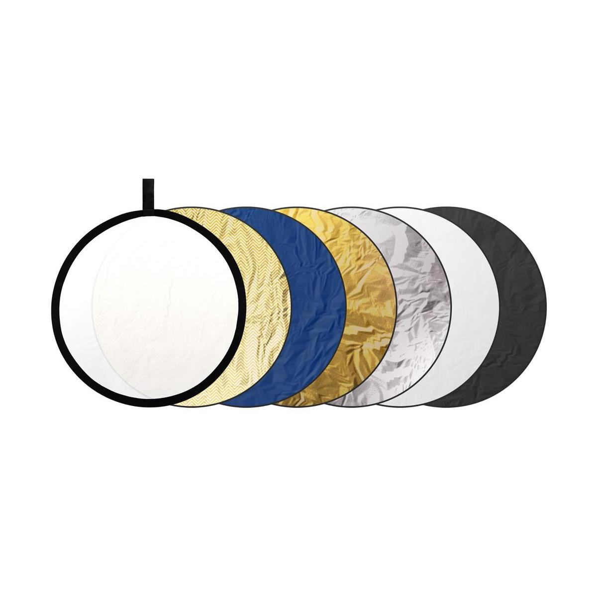 Reflexskärmsset 80cm, 7 olika ytor