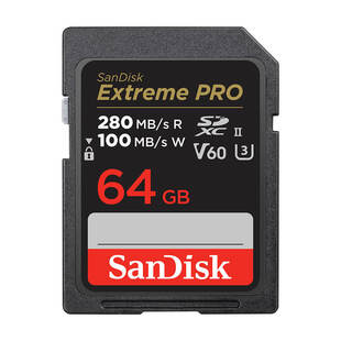 Extreme Pro 64GB 280MB/s V60 C10 UHS-II