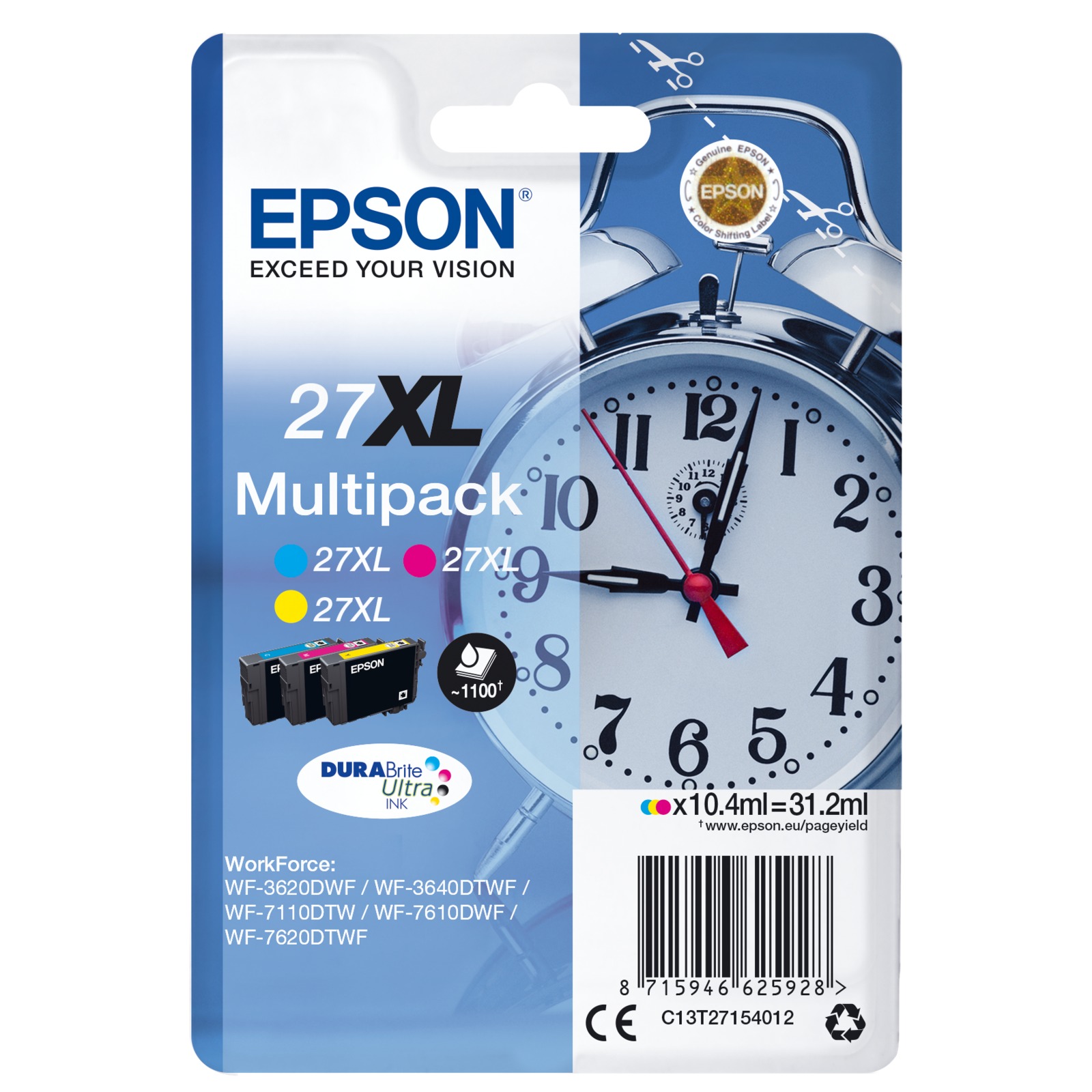 Epson DURABrite Ultra Ink 27 XL Multipack (3 colors) T2715