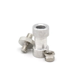 Spigot/tapp och adapterset, 28mm tapp, 1/4" och 3/8" gängor 