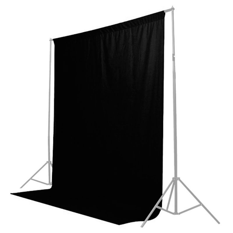 Bakgrund tyg 3 x 6 meter, Enfärgad svart