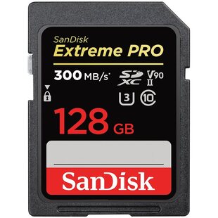 SDXC Extreme Pro 128GB UHS-II U3 300/260MB/s Class 10, U3, V90