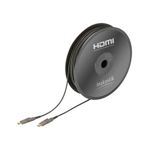 HDMI 2.0-kabel, 30 m, fiberoptisk, micro-D- inkl. adapter för A-kontakter