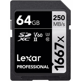 SDXC Professional 1667X 64GB UHS-II U3 V60 250MB/s