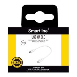 USB-C till USB-C 2.0 Vit - 0,2m
