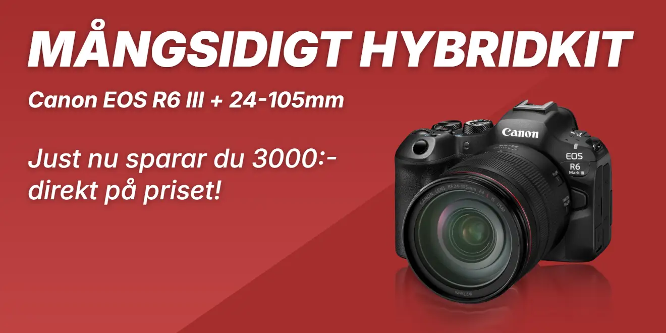 Spara 3000:- på Canon EOS R6 Mark III + 24-105mm