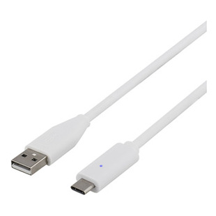 USB 2.0 kabel, Typ C - Typ A ha, 1,5m, vit