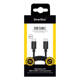 USB-C till USB-C 2.0 Svart - 2m