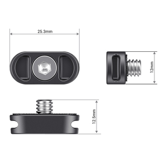 2366 mini plate för gimbal shoulder strap, 2-pack