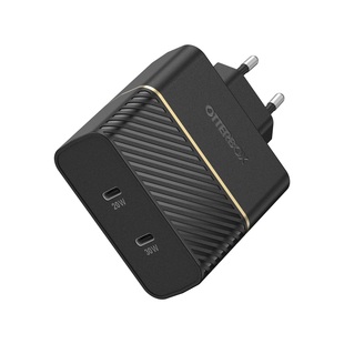 Väggladdare 50W - USB-C, 1x 30W USB-C & 1x 20W USB-C uttag, Svart