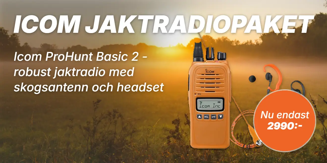 Icom jaktradiopaket till kampanjpris - 2990:-