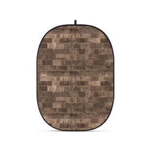 CBA-WB0013 Wall Brick, hopfällbar bakgrund, 2 x 1,5m - Brun