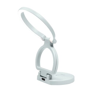 Lumo LED, vikbar LED-ringlampa och mobilstativ - Mint Blue