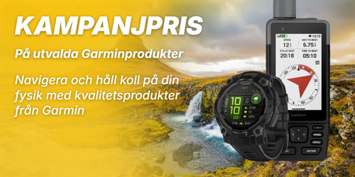 Kampanj på utvalda Garminprodukter. Navigera och håll koll på din fysik med kvalitetsprodukter.