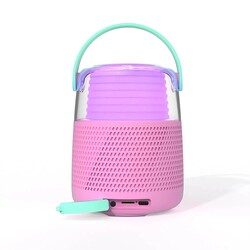 KS-80 Karaoke Kit, LED högtalare & mic - Rosa