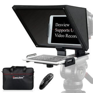 T12 teleprompter hopfällbar, smartphone, surfplatta, DSLR