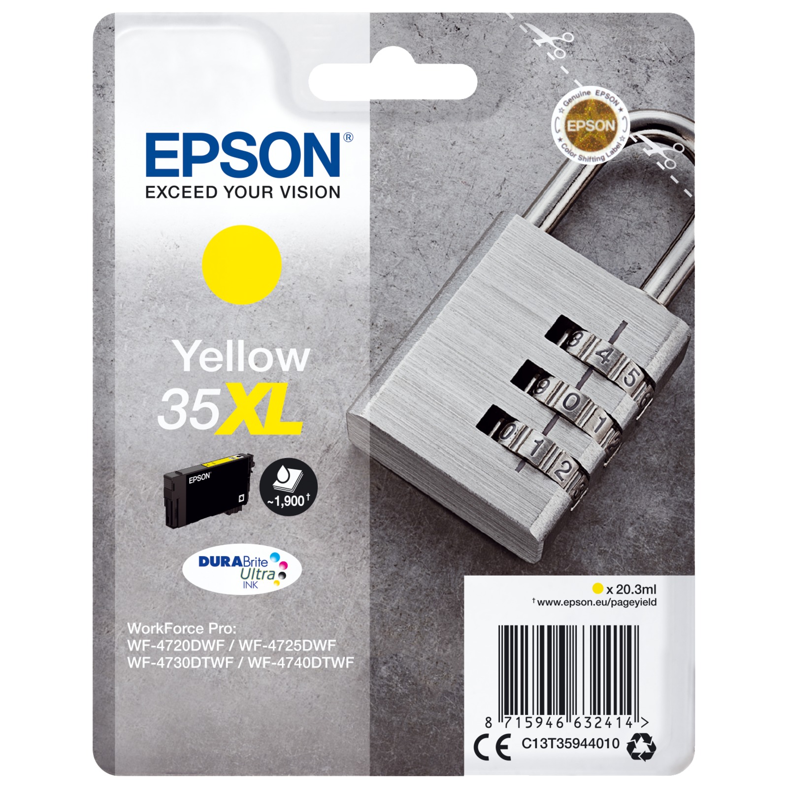 Epson Yellow DURABrite Ultra Ink 35 XL T3594