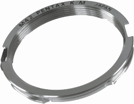 K-adapter, M42 skruvgänga till Pentax K-bajonett