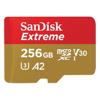 microSDXC Extreme 256GB UHS-1, U3, V30, Class 10, A2, 190MB/s