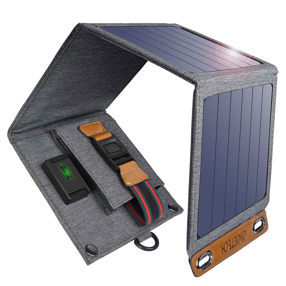 SC004 solcellspanel/USB-laddare 14W, hopfällbar