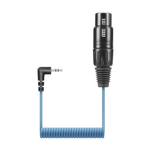 KA 600 anslutningkabel XLR hona till 3,5mm TRS vinklad, 40cm spiral