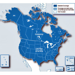 City Navigator Karta på microSD kort med Nordamerika
