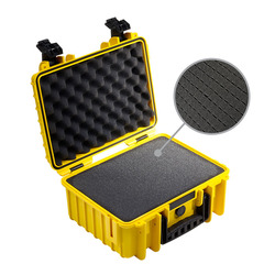 Outdoor Case typ 3000 gul med skuminteriör